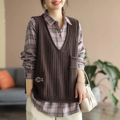 Stylish Oversized Sweater Vest - Image 3