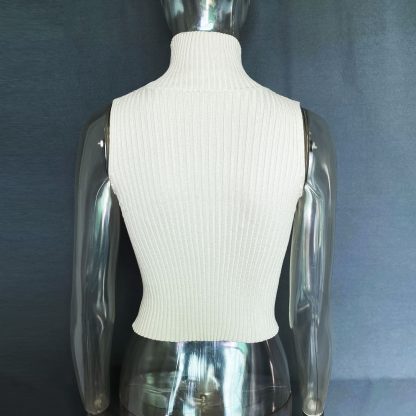 Sexy Turtleneck Vest Sweater - Image 8