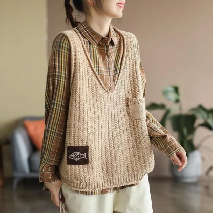 Stylish Oversized Sweater Vest - Image 4