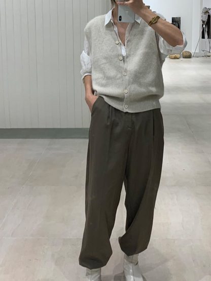 Sleeveless Sweater Vest Tops - Image 4