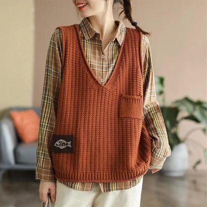 Stylish Oversized Sweater Vest - Image 2