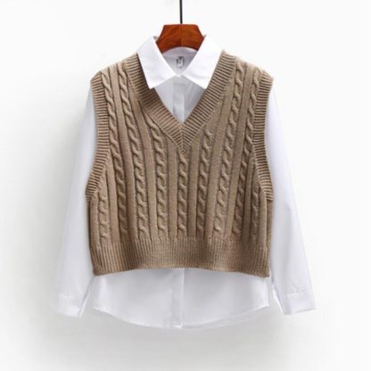 Spiral Embossed Knitwear Vest - Image 2