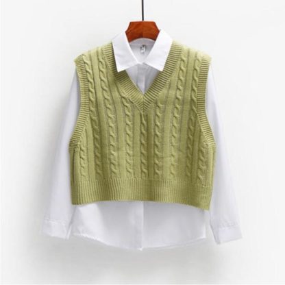 Spiral Embossed Knitwear Vest - Image 5