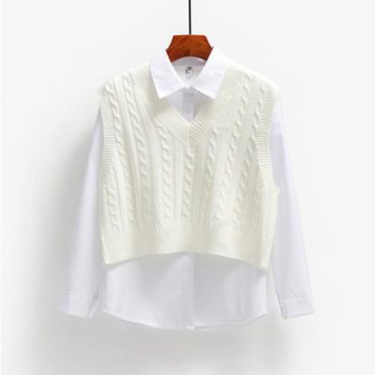 Spiral Embossed Knitwear Vest - Image 3