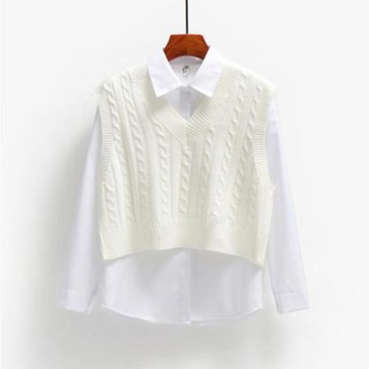 Spiral Embossed Knitwear Vest - Image 6