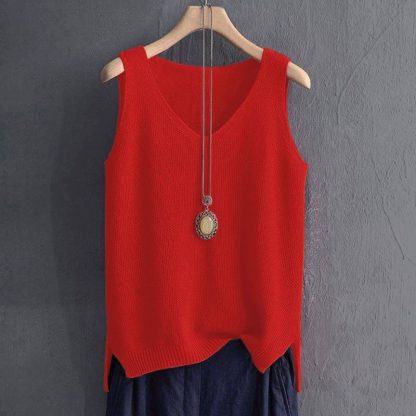 Stylish Knit Vest Plus - Image 3