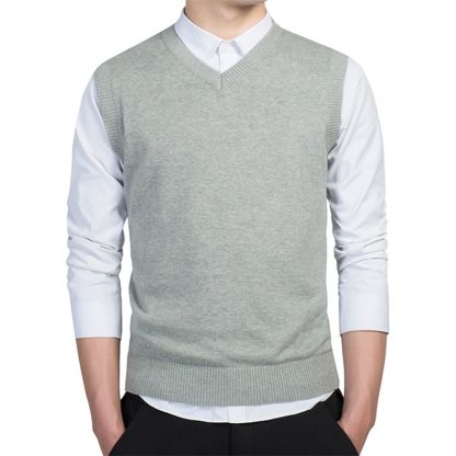 Plus Size Knit Vest Men - Image 4