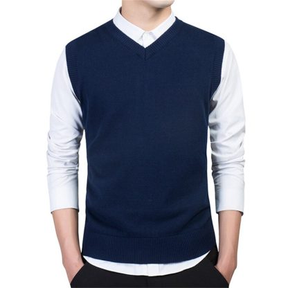 Plus Size Knit Vest Men