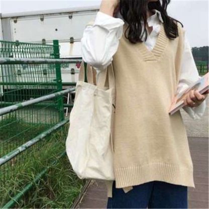 Oversize Solid Knit Sweater - Image 9