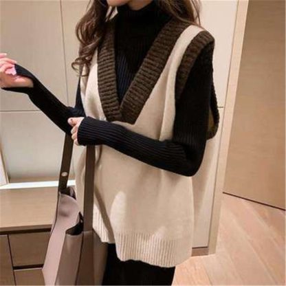 Oversize Solid Knit Sweater - Image 3