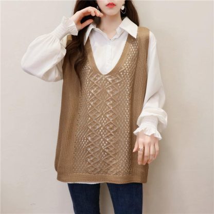 Nice Design Sleeveless Sweater - Image 3