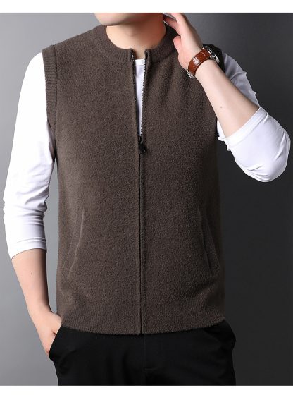 Stylish Zipper Knit Sweater - Image 3