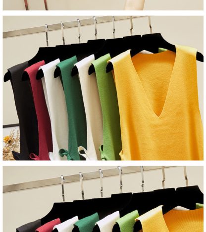 Cozy Knitted V-Neck Sweater Vest - Image 4