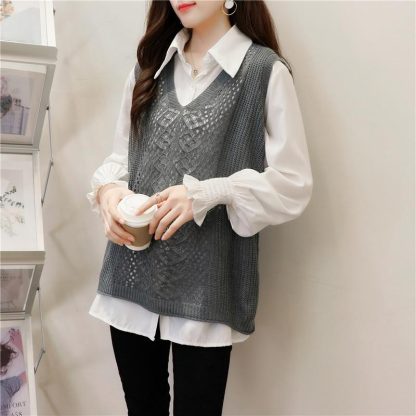 Nice Design Sleeveless Sweater - Image 4