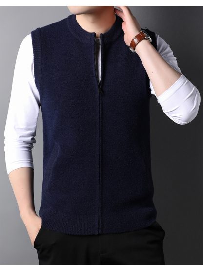 Stylish Zipper Knit Sweater - Image 5