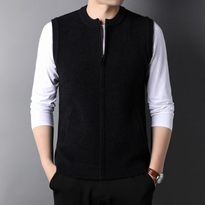 Stylish Zipper Knit Sweater - Image 4