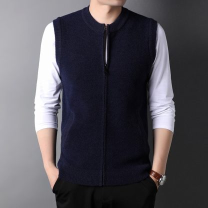 Stylish Zipper Knit Sweater - Image 7