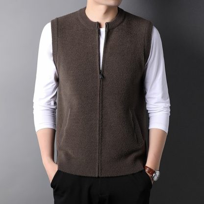 Stylish Zipper Knit Sweater - Image 6