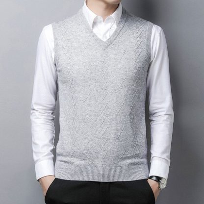 Gentleman’s Style Vest Sweater - Image 11