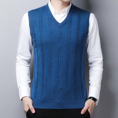 Gentleman’s Style Vest Sweater - Image 9