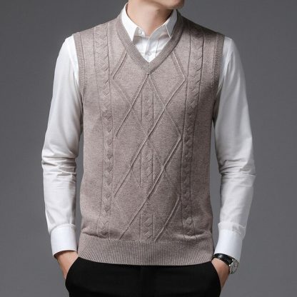 Gentleman’s Style Vest Sweater - Image 7