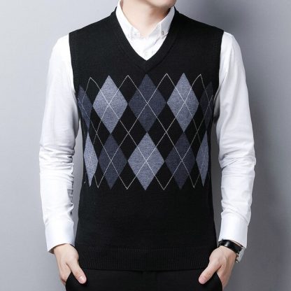 Gentleman’s Style Vest Sweater - Image 12