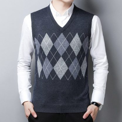 Gentleman’s Style Vest Sweater - Image 13
