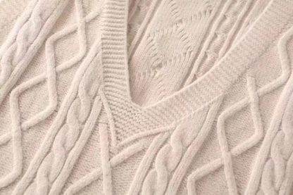 Knitted Twist V-Neck Vest - Image 4