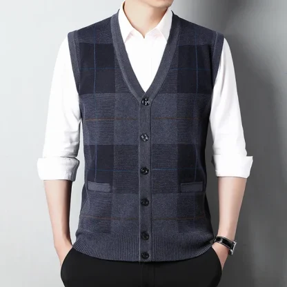 Men’s Plus Size Button-down Vest - Image 6