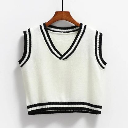 Autumn V-neck Sweater Vest - Image 6