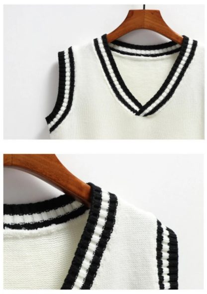 Autumn V-neck Sweater Vest - Image 4
