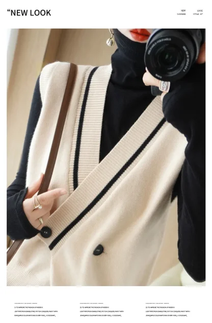 Beautiful V-neck Vest - Image 6