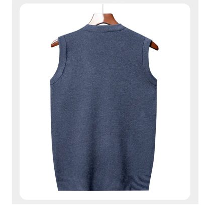 Men V-Neck Sweater Clothing - Image 4