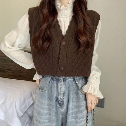 Streetwear Coat V-Neck Sweater - Image 3