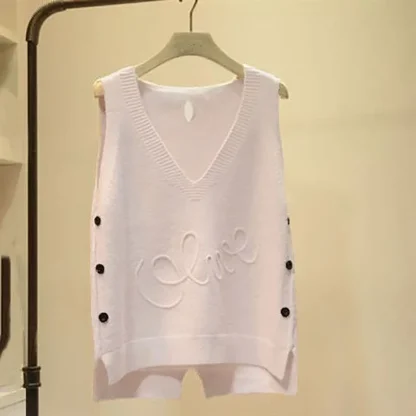 Loose Sleeveless Sweater Top - Image 6