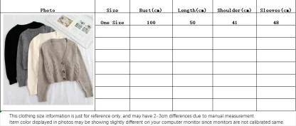 V-Neck Cropped Knit Cardigan - Image 7