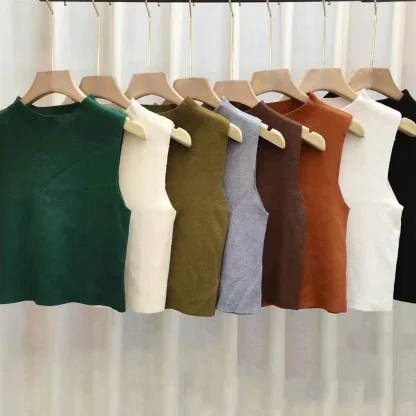 O-Neck Sleeveless Sweater Vest - Image 6