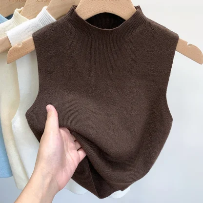 O-Neck Sleeveless Sweater Vest - Image 3
