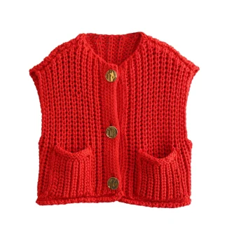 Loose Fit Knit Sweater Vest