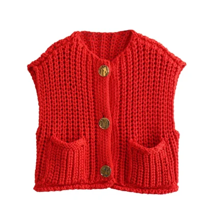 Loose Fit Knit Sweater Vest